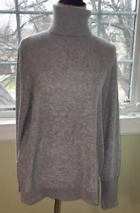 Veronica Beard Kressy Turtleneck Large NWT Grey Melange Cashmere Retail $425 - Picture 1 of 7