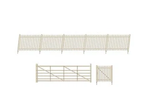 Ratio - OO/HO Scale - SR Concrete Pale Fencing (Ramps & Gates) - RA432A - Bild 1 von 1