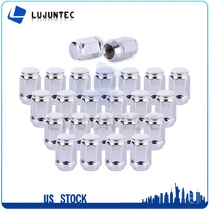 24 Chrome 1/2-20 Acorn 60 Degree Taper Wheel Lug Nuts For 1991-2004 Dodge Dakota - Picture 1 of 8