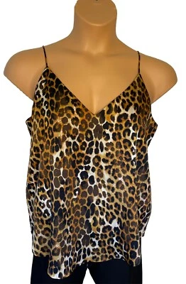 Express吊带豹纹v领黑色衬里尺寸M — 第 1/4 张图片