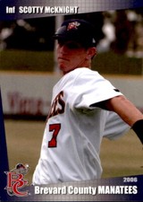 2006 Brevard County Manatees Grandstand #12 Scotty McKnight Temecula California 