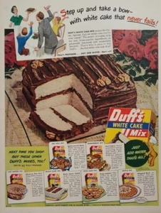 Print Ad Duffs Cake Mix Kitchen Baking Decor Vintage Wall Art Poster 1948  - Picture 1 of 3