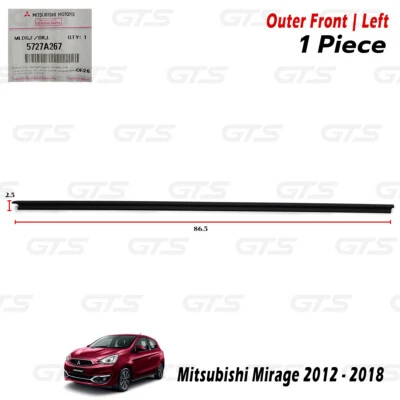 Front Lh Outer Weatherstrip Door Belt Fits Mitsubishi Mirage Space Star 2012 18 - Image 1 of 4