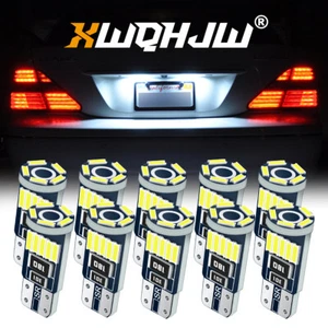 10x Bombilla Interior Placa LED Súper Blanca T10 194 168 W5W 2825 6000K - Imagen 1 de 12