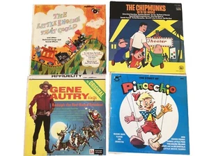 The Chipmunks Gene Autry Pinocchio 12" Vinyl Album Lot Untested - Picture 1 of 13