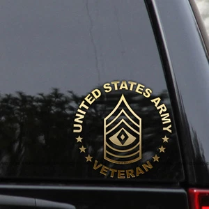 Army E-8 First Sergeant Veteran Retired Vinyl Decal Sticker - Picture 1 of 4
