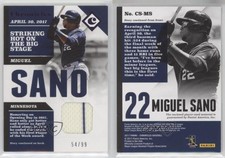 2017 Panini Chronicles Swatches Purple /99 Miguel Sano #CS-MS