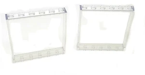 2 Stück LEGO 1x6x5 Fenster Scheibe transparent, 59349, 59350, 35286, NEU - Bild 1 von 2