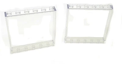 2 Stück LEGO 1x6x5 Fenster Scheibe transparent, 59349, 59350, 35286, NEU - Bild 1 von 2