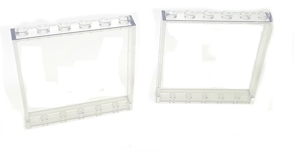 2 Stück LEGO 1x6x5 Fenster Scheibe transparent, 59349, 59350, 35286, NEU - Bild 1 von 2