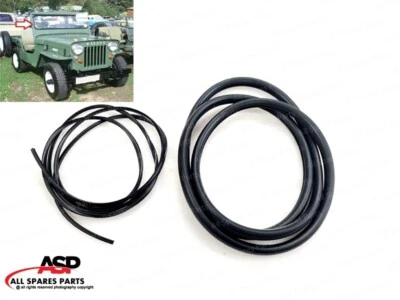 FIXED GLASS WINDSHIELD WEATHER STRIP W/LOCK STRIP JEEP WILLYS CJ2A 3A 3B 1947-71 - Image 1 of 4