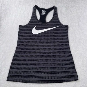 Nike Dri Fit Damen kleines schwarz-weiß Crossback sportliches Trainingstanktop - Bild 1 von 7