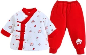 Children's Winter Padded Suits, Baby Chinese Style Tang Suit 12859 Fortune Cat - Picture 1 of 6