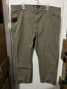 EUC Mens Wrangler Riggs Workwear Ripstop Carpenter Work Pants Olive Green 48x30 - Picture 1 of 7