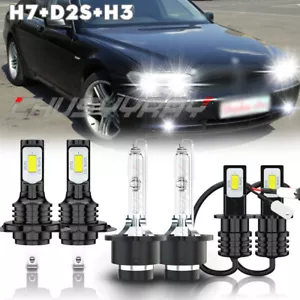 For BMW 745I 745LI 2002 2003 2004 2005 6X HID Headlight Hi/Lo Beam LED Fog Light - Bild 1 von 16