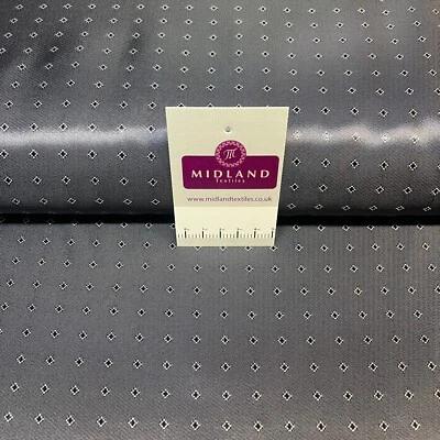Dark grey Diamond Dobby Italian Fancy viscose acetate lining Fabric M1866-6 - Image 1 of 4