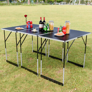 Folding Outdoor Camping Picnic 3Pcs Table Set Height Adjustable Indoor