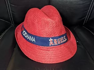 Los Angeles Anaheim Angels Yokohama Red Straw Fedora Hat Shohei Ohtani MLB - Picture 1 of 6