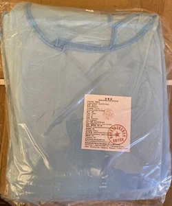 10 Count New Level 1 Blue Isolation Gown Elastic Cuff Medical M Lot Non Surgical - Picture 1 of 3