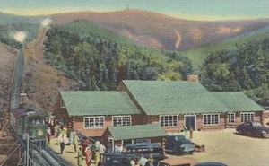 House & Cog Railway - White Mountains, New Hampshire - lino sin publicar - Imagen 1 de 3