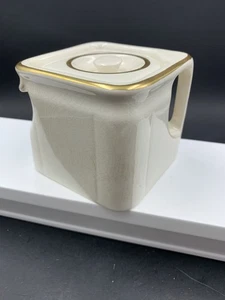 Vtg Cunard White Star Line RMS Queen Mary Art Deco Cube Teapot FREE SHIPPING! - Picture 1 of 13