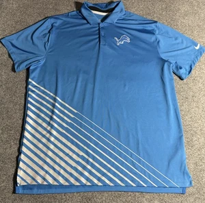 Detroit Lions Nike Dri-Fit Poloshirt Herren XL Kurzarm gestreift blau - Bild 1 von 8