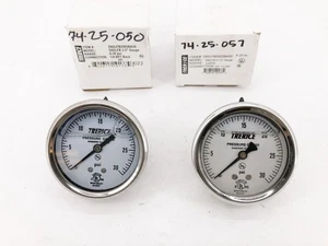 Lot of 2 New Trerice D82LFB2502BA30 Gauge D82LFB 2-1/2" 30psi 1/4" NPT CBM - Picture 1 of 6