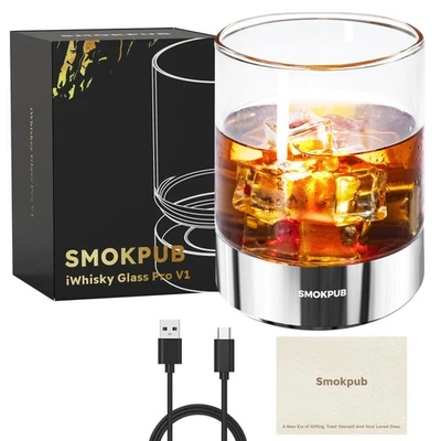 Copos de uísque com luzes LED RGB, copos de coquetel à moda antiga com Manu... - Imagem 1 de 4