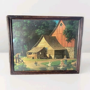 VINTAGE Large 18x22 Framed 1968 Paul Detlefsen  print - Picture 1 of 14