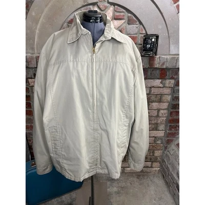 utility jacket vintage 70s zip out sherpas lined tan - Image 1 of 4