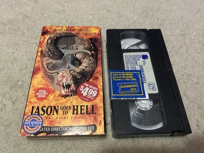Jason Goes to Hell Final Friday VHS 1994 Collector's Edition Horror Blockbuster Foto 1 de 4