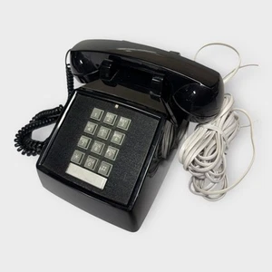 CORTELCO 250000-VBA-20M Vintage Desk Phone Black Retro Made In USA WORKS - Zdjęcie 1 z 8