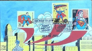 4084 Superman Both Stamps with 3184 Added Combo  - Picture 1 of 1
