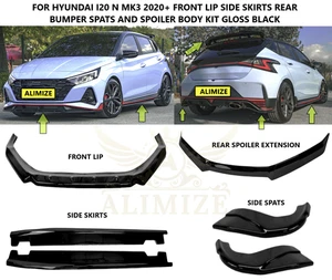 Für HYUNDAI I20 N MK3 2020+ BODY KIT LIPPE SPLITTER GAMASCHEN SEITENSCHWELLER SPOILER SCHWARZ - Bild 1 von 16