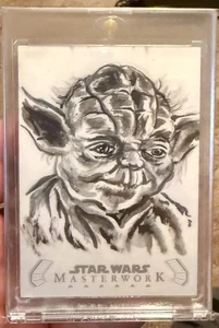 2020 Topps Star Wars Masterwork Yoda Sketch By Neil Camera!!! 🔥 - Picture 1 of 2