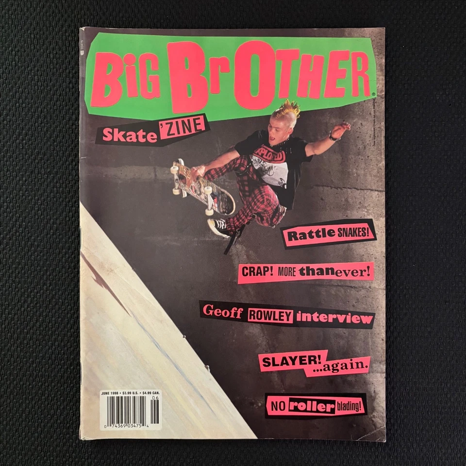 BIG BROTHER Skate 'Zine / June 1998 / GEOFF ROWLEY Interview / SLAYER / SALBA - Image 1 of 4