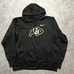 Nike Colorado Buffaloes Performance Felpa con Cappuccio Uomo Large L Nero Pullover Bulls - Foto 1 di 13