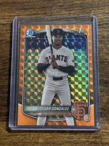 2025 Bowman Chrome 1st Bowman Josuar Gonzalez Orange Geometric 16/25 #BCP-153 - Picture 1 of 2
