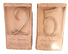 Lillian Rose Cake Topper 2 &5 Silver With Rhinestones Monogram NEW IN BOX