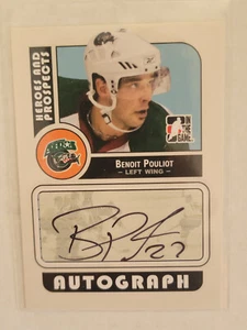 BENOIT POULIOT 2008 In The Game AUTO Insert #A-BP.  HOUSTON - Picture 1 of 1