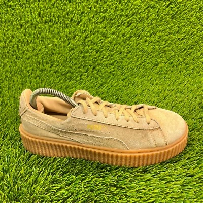 彪马 Fenty Creeper 女式 9 码棕色小麦步行休闲鞋运动鞋 — 第 1/4 张图片