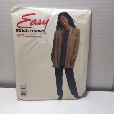 Easy Stitch 'n Save 7393 Size 8-14 Misses' Unlined Cardigan Tunic and Pants - Image 1 of 3
