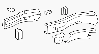 TOYOTA HIGHLANDER HYBRID 2006-2013 CONJUNTO LATERAL DELANTERO (HSS) LH, 57028-48907 Foto 1 de 1