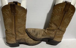 Tony Lama Canyon Cognac Bull Western Cowboystiefel Herren Größe 11,5 D Handarbeit USA - Bild 1 von 7
