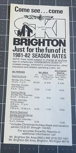 Vintage Travel Brochure Mt Brighton 1981-82 Michigan - Picture 1 of 2