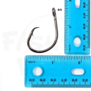 10-200 piezas Pescado WOW!® 8/0 Pesca 4x Fuertes Ganchos Círculo Offset Negro Níquel Lote - Imagen 1 de 6