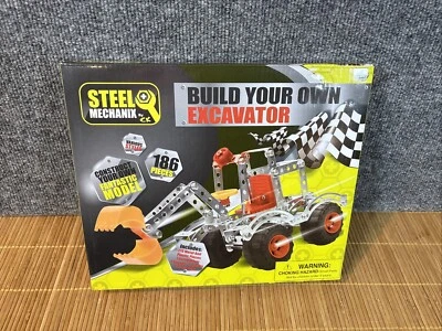 Build Your Own Excavator CK Steel Mechanix 186 pieces. Ages 8+ Item # 71546 New - Image 1 of 2