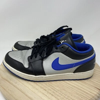 Nike Air Jordan 1 Low Negro Juego Royal Metallic Platino Hombre’s Talla 11 Foto 1 de 4
