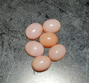✨️Jeweler's Lot of Six GORGEOUS 10x8mm Pink Opal Cabochons✨️ - Picture 1 of 4