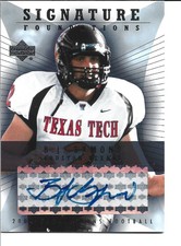 B.J. Symons 2004 Upper Deck Foundations Signature Foundations Autograph Card 